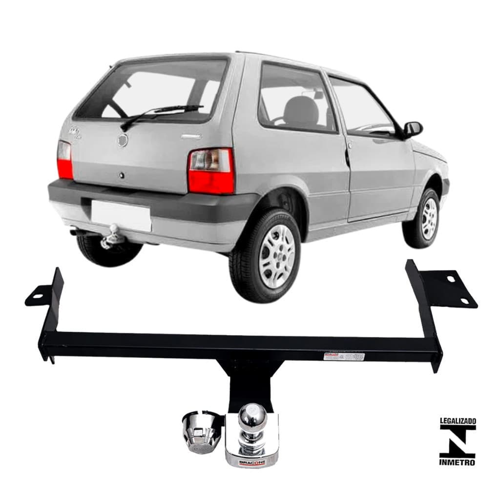 Engate Reboque Fixo Uno 1984 até 2003 Furo Capacida Carga 500kg Aco Resistente Qualidade
