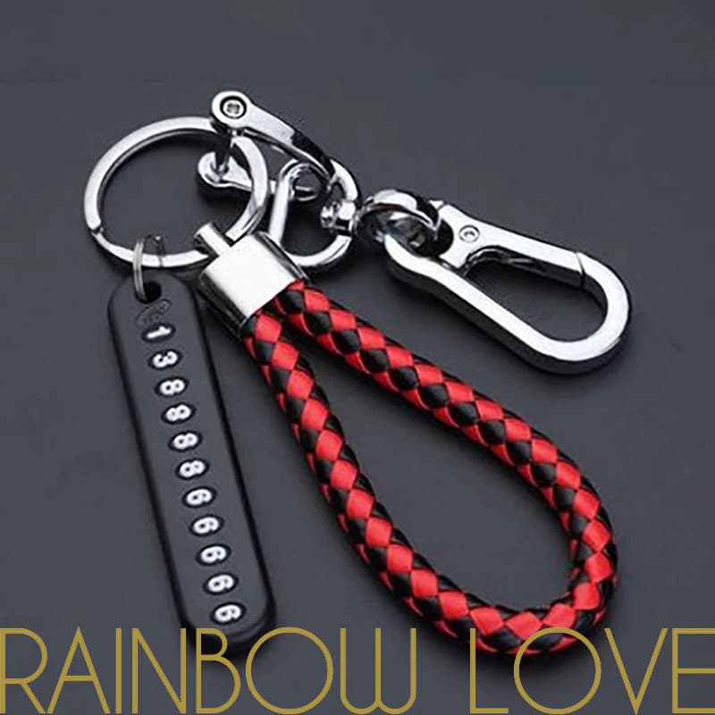 Chaveiro de Metal Criativo Unissex (Chaveiro Popular com Pingente de Corda Trançada) (Pingente Decorativo para Carro e B