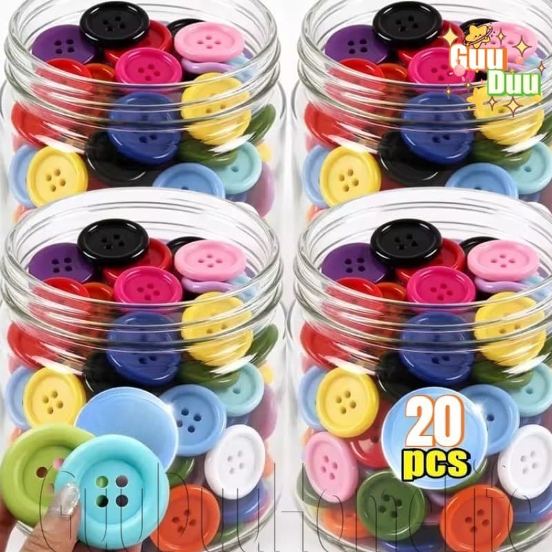 [GUUDUU] Acessórios De Decoração DIY De Botão Grande-Suprimentos De Artesanato Feitos À Mão-5-20 Peças De Roupas-Para ,