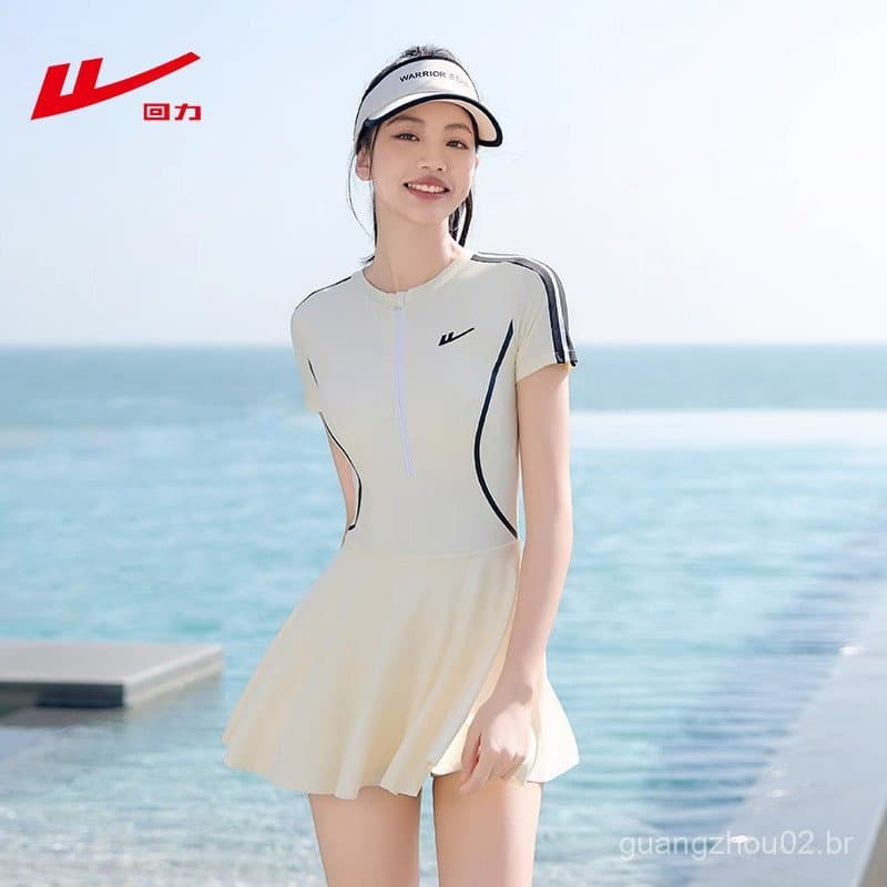 Maiô feminino conservador, novo modelo popular, peça única para águas termais e piscinas, roupa de banho de alta qualida