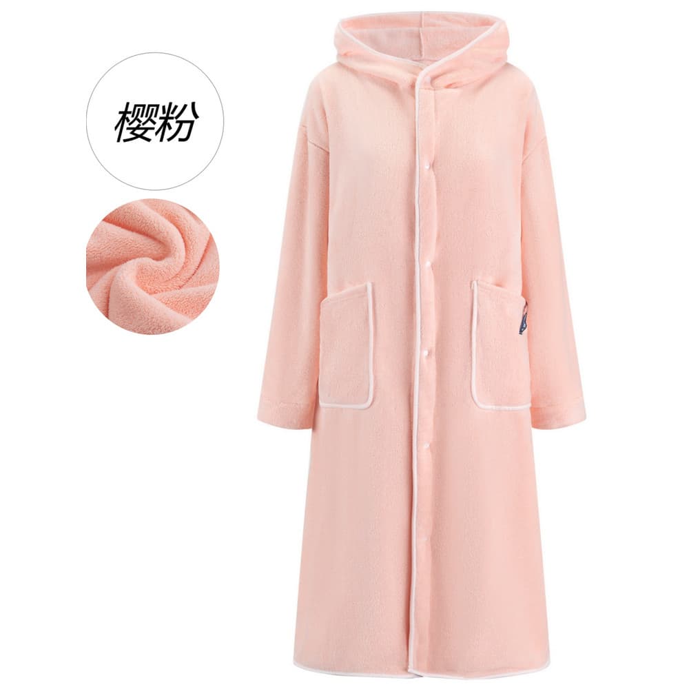Roupões de banho com capuz podem usar toalhas de banho outono inverno feminino estilo mais grosso absorve água do que al
