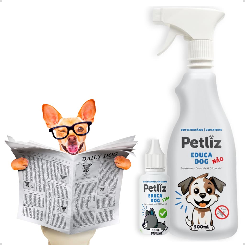 Kit Adestrador Educador Sanitário para Cachorro Petliz Adestramento EducaDog Não 500 ml + Sim 30 ml