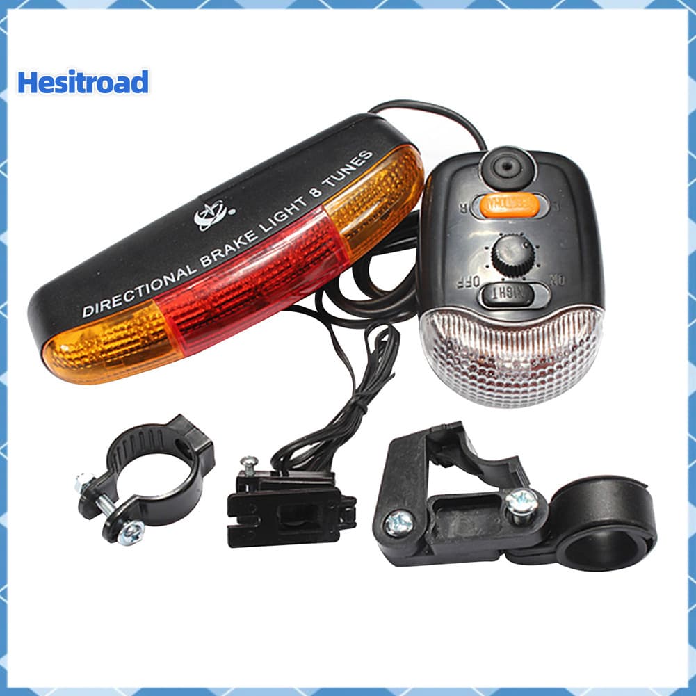 XC-408 Bicicleta 7-LED Aviso De Segurança Luz De Sinalização De Freio Lâmpada Traseira Buzina