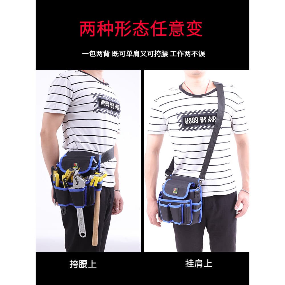 Bolsa de ferramentas bolsa de cintura lona mensageiro bolsa eletricista resistente ao desgaste Hardware portátil m