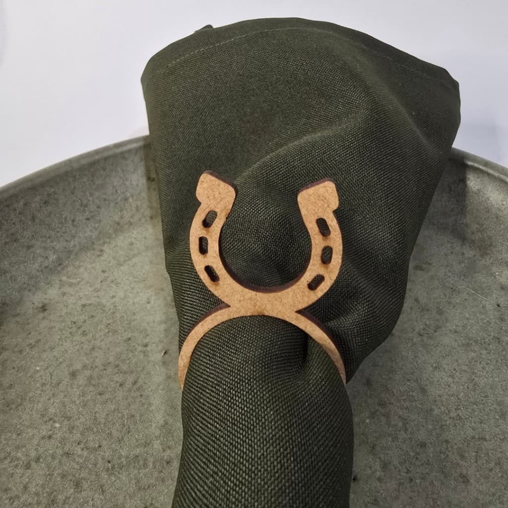 50 Anéis Porta Guardanapo Ferradura Cowboy Country Decoração de Casamento Decoração de Mesa Mesa Posta