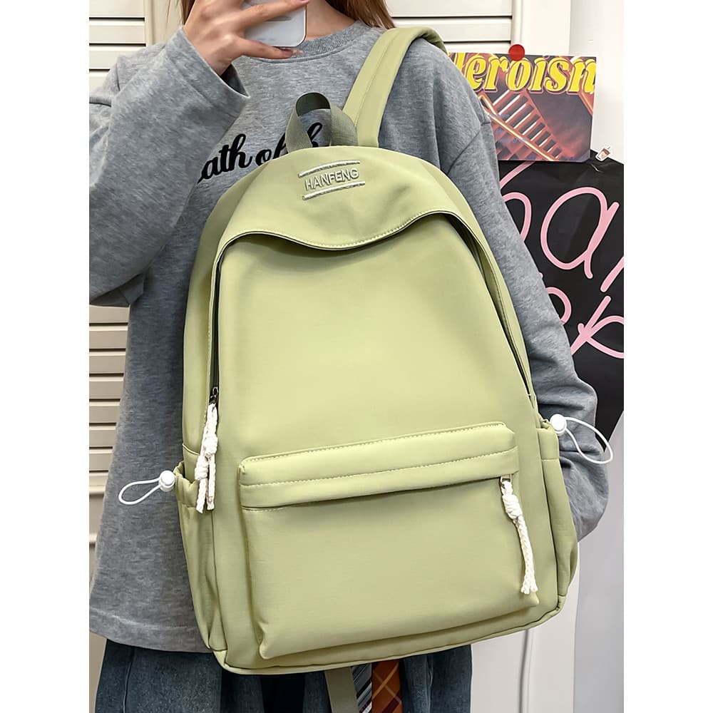 Simples cor sólida estudante do ensino médio mochila masculino feminino estudantes universitários reduzir carga mochila
