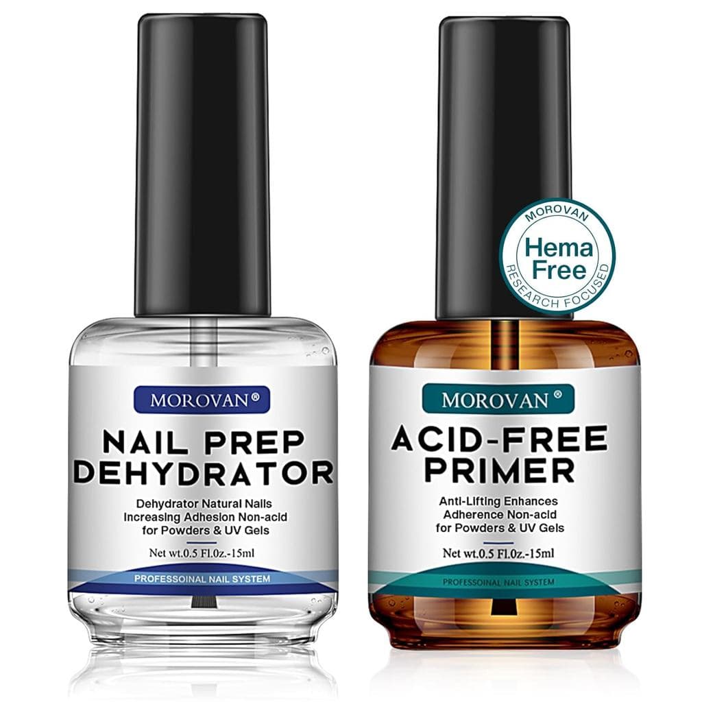 Morovan Preparador Profissional para Unhas Naturais, Desidratante e Primer Sem Ácido, Desidratador para Esmalte Acrílico