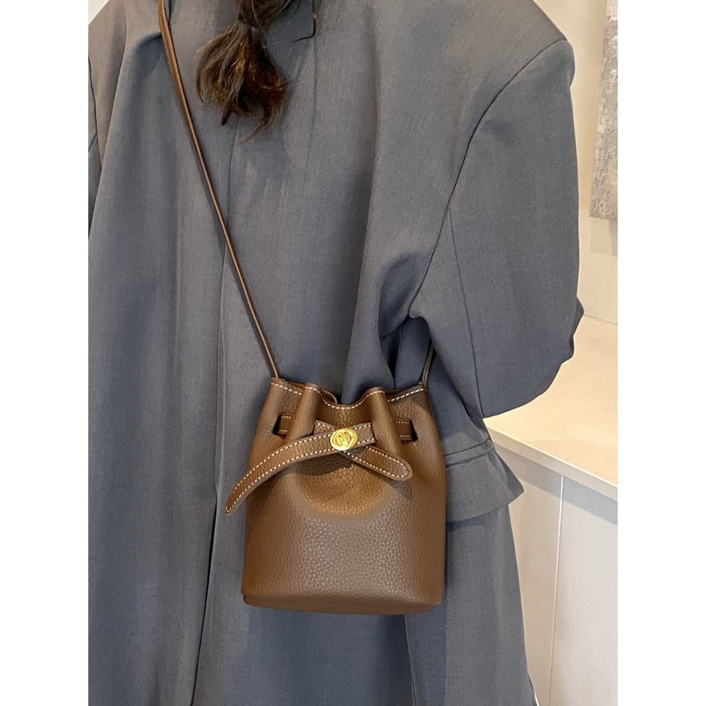 Bolsa feminina Retro textura Commuter bolsa balde de um ombro