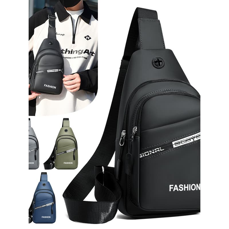 Bolsa de peito masculina bolsa mensageiro 2024 novo estilo Casual grande capacidade bolsa mensageiro de um ombro passeio