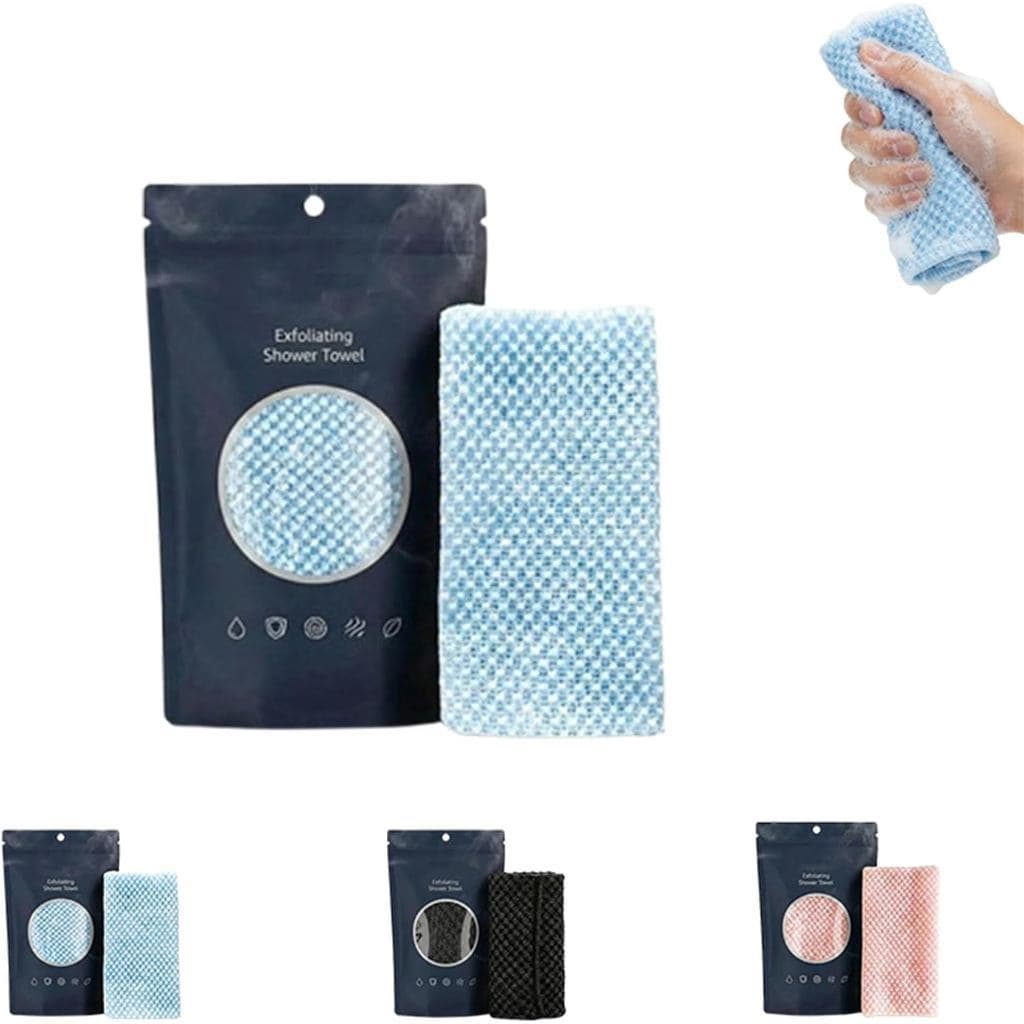 Toalha Hexagonal, Toalha Esfoliante Hexagonal Japonesa, Esfoliador Corporal com 2 Lados para Esfoliação e Lavagem para H