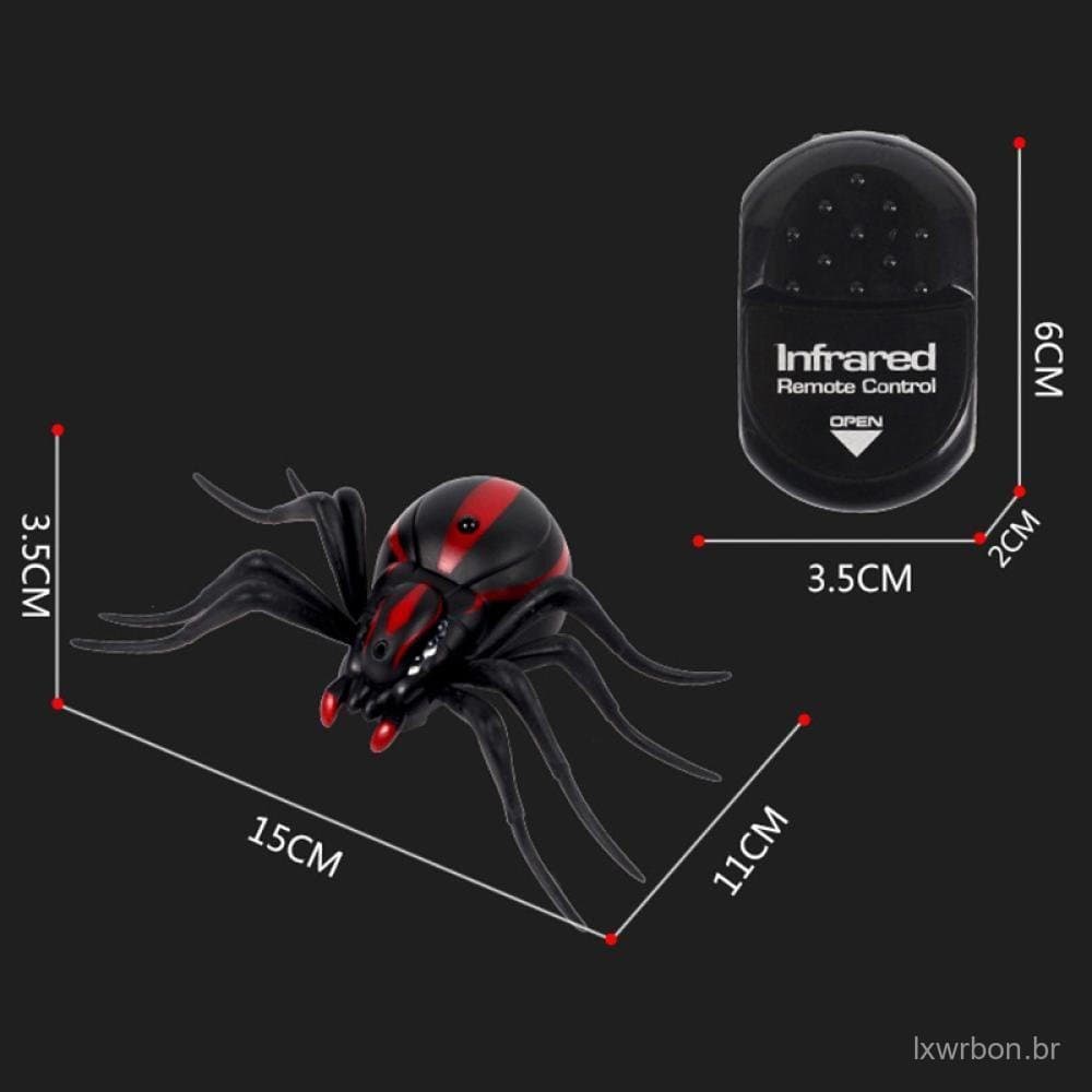TKEY Controle Remoto Infravermelho Aranha Animal Brinquedo Brincadeira Insetos Piada Assustador Truque Brinquedos G8M2