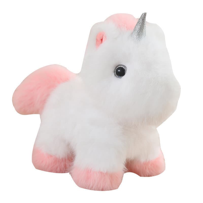 Menina coração fantasia unicórnio boneca brinquedo de pelúcia rosa unicórnio boneca menina acompanhando boneca