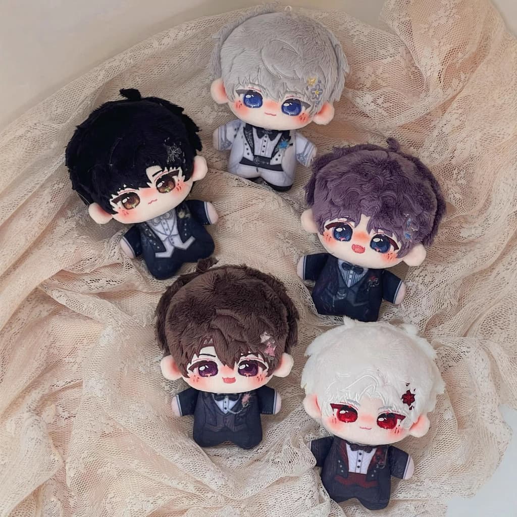 Cartões de Casamento da Série Bonecas de Algodão Love and Deep Space para Qi Yu, Shen Xinghui, Li Chen, Qin Che e Xia Yi