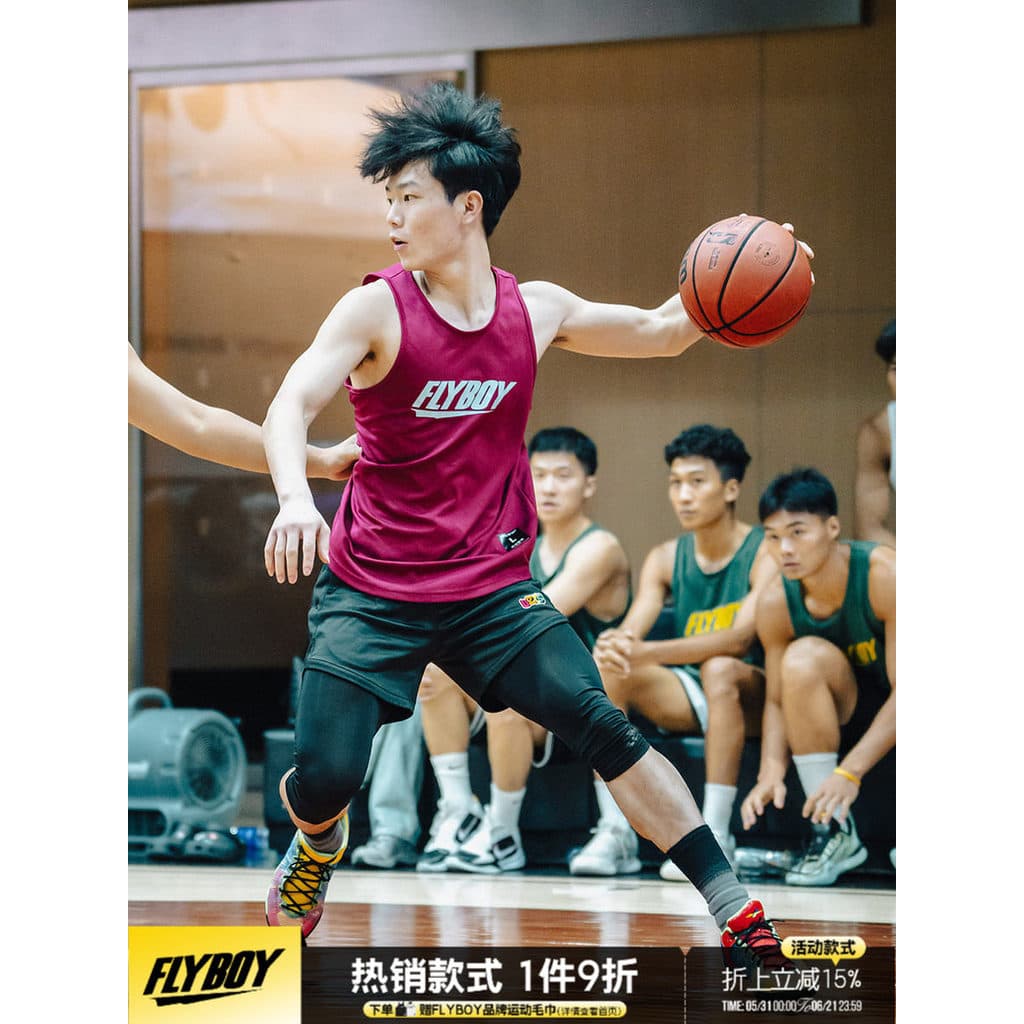 FLYBOY Hulaibo LOGOTIPO básico impresso colete de basquete respirável de malha esportiva sem mangas
