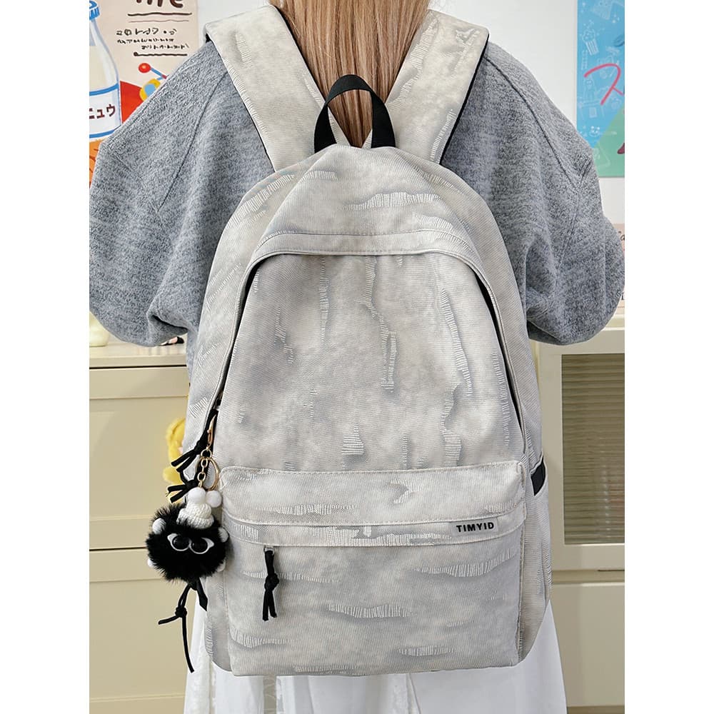 Retro simples grande capacidade Tie-Dye impresso mochila Unisex Casual Street Wear 2025 novo estilo mochila estudante mo