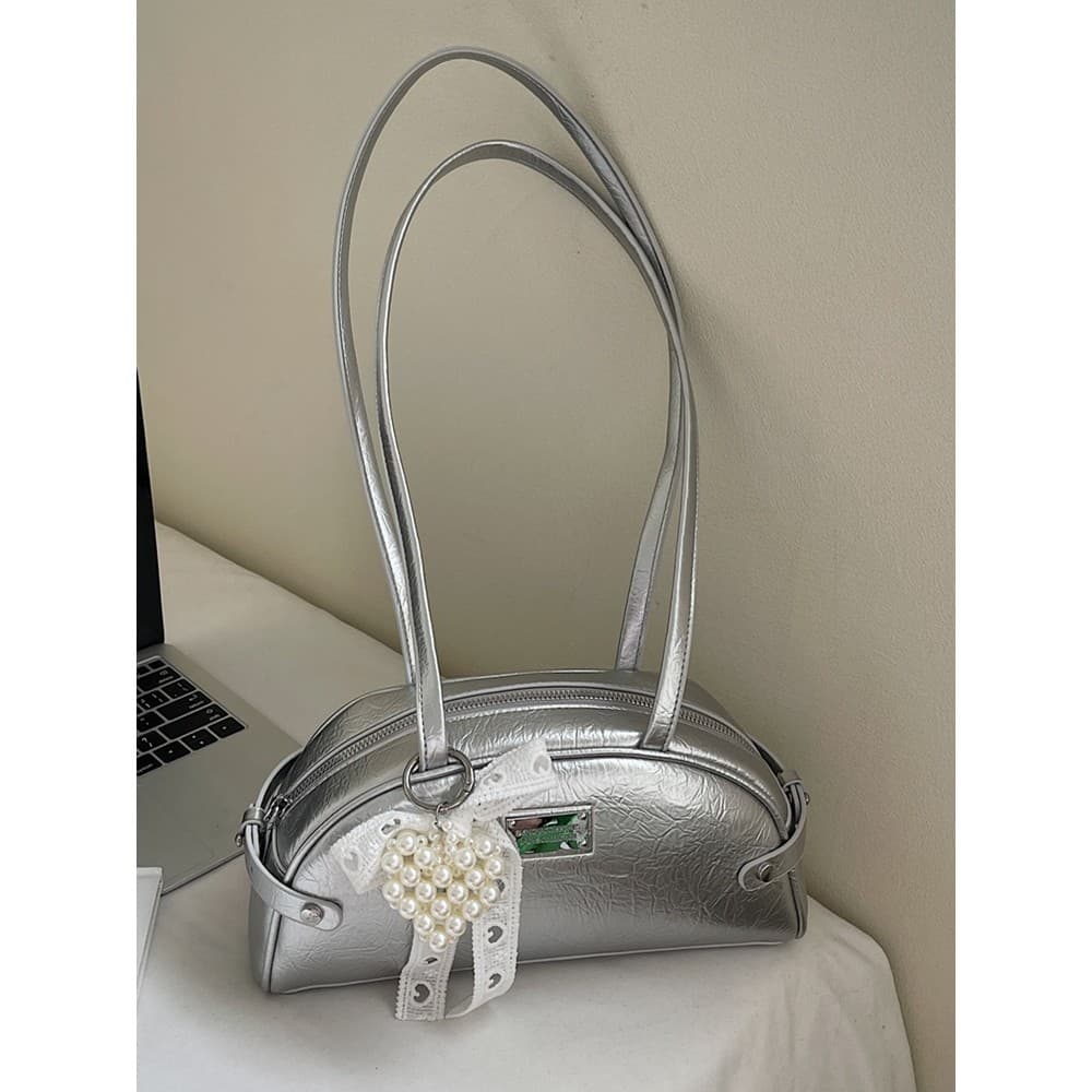 Bolsa de prata com Design de nicho Popular deste ano, bolsa feminina 2025, novo estilo, bolsa pequena da moda