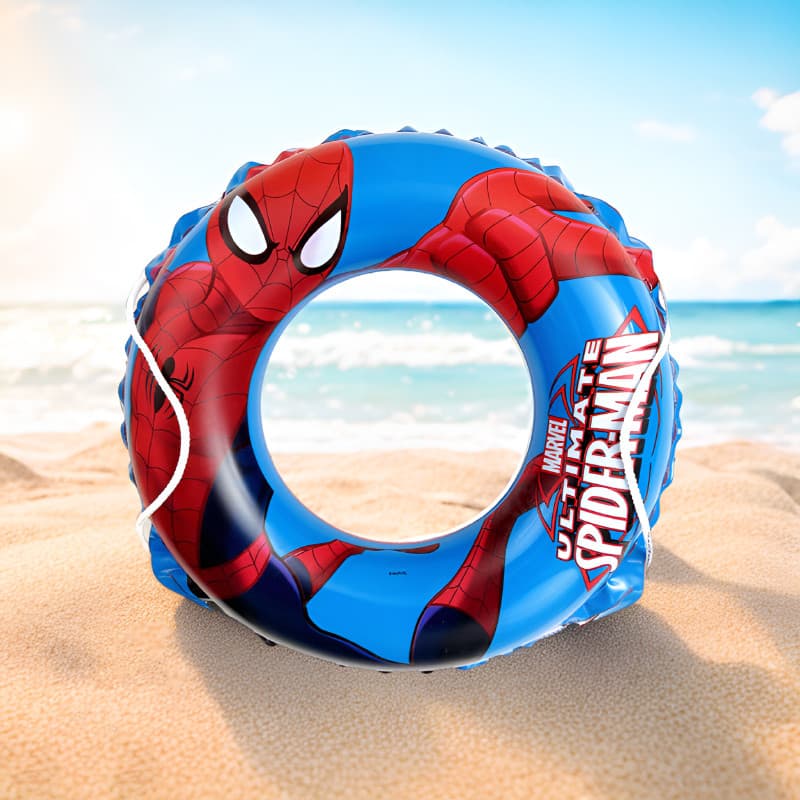 Crianças anel de natação Spiderman dos desenhos animados engrossado Anti-capotamento meninos crianças anel flutuante red