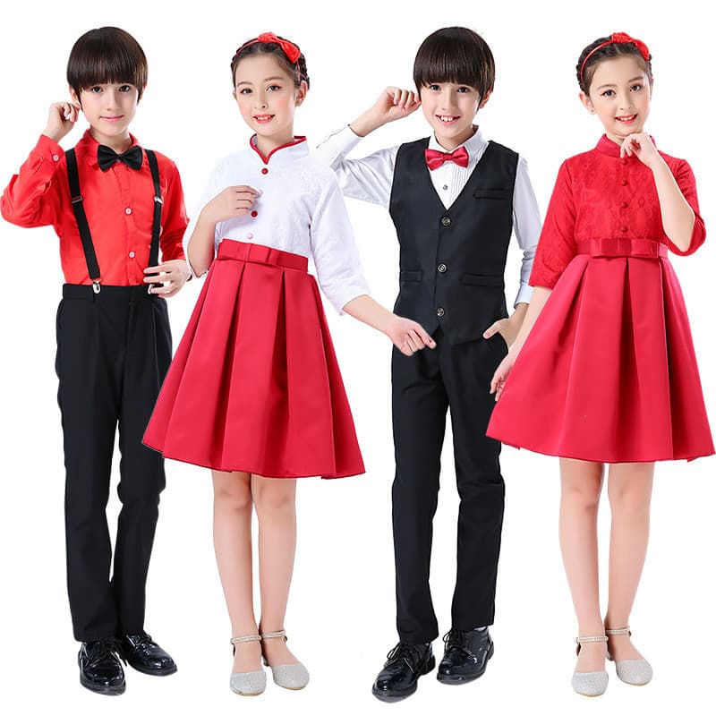 Dia das crianças coro traje desempenho traje meninas vestido de princesa estudante faculdade coro recitação desempenho t