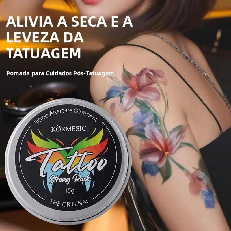 Gel Hidratante para Cuidados com Tatuagens MIIUROSE KORMESIC, Repara, Hidrata, Previne o Ressecamento, Solidifica a Cor,
