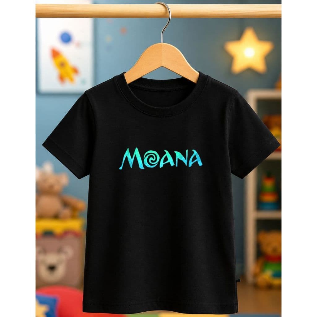 Camiseta Básica Infantil 100% Algodão Premium Camisa Filme Moana Lilo Stitichi