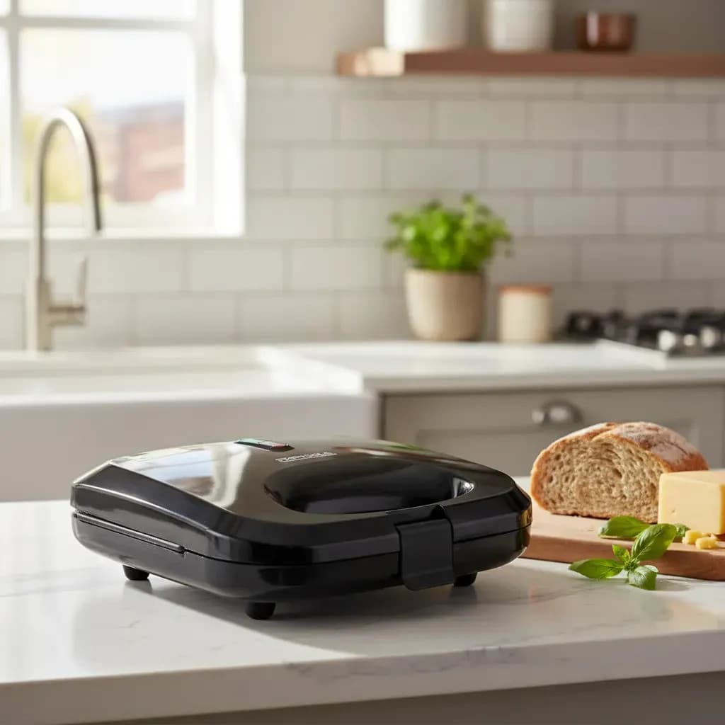 Sanduicheira Elétrica Grill Elétrica Torradeira Antiaderente Preto 220v