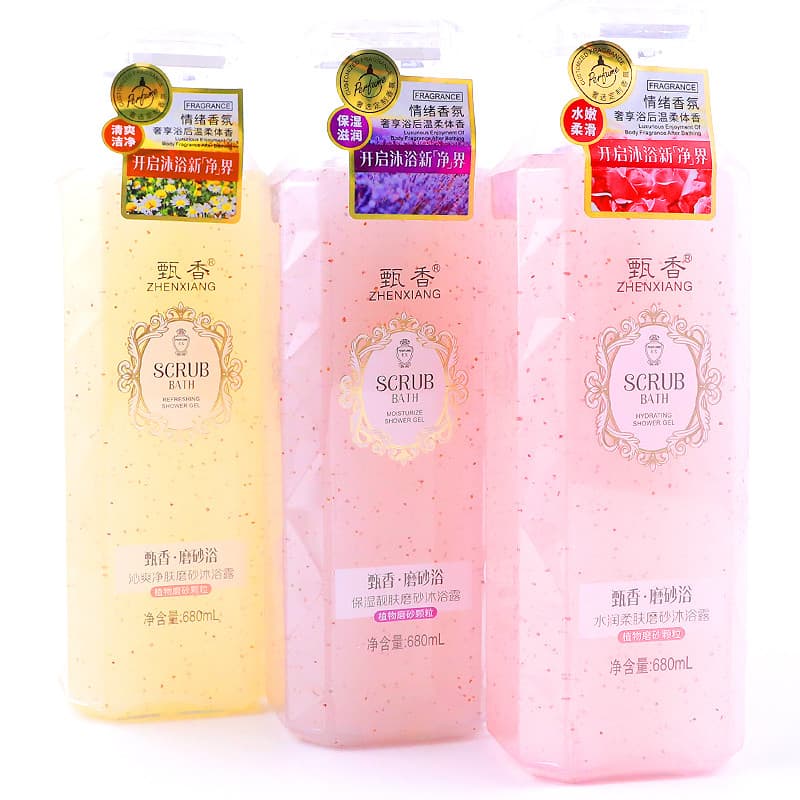 Zhen Xiang Refrescante Limpeza de Pele Esfoliante Gel de Banho Planta Remover Pele Morta Limpeza de Pele de Frango Rejuv