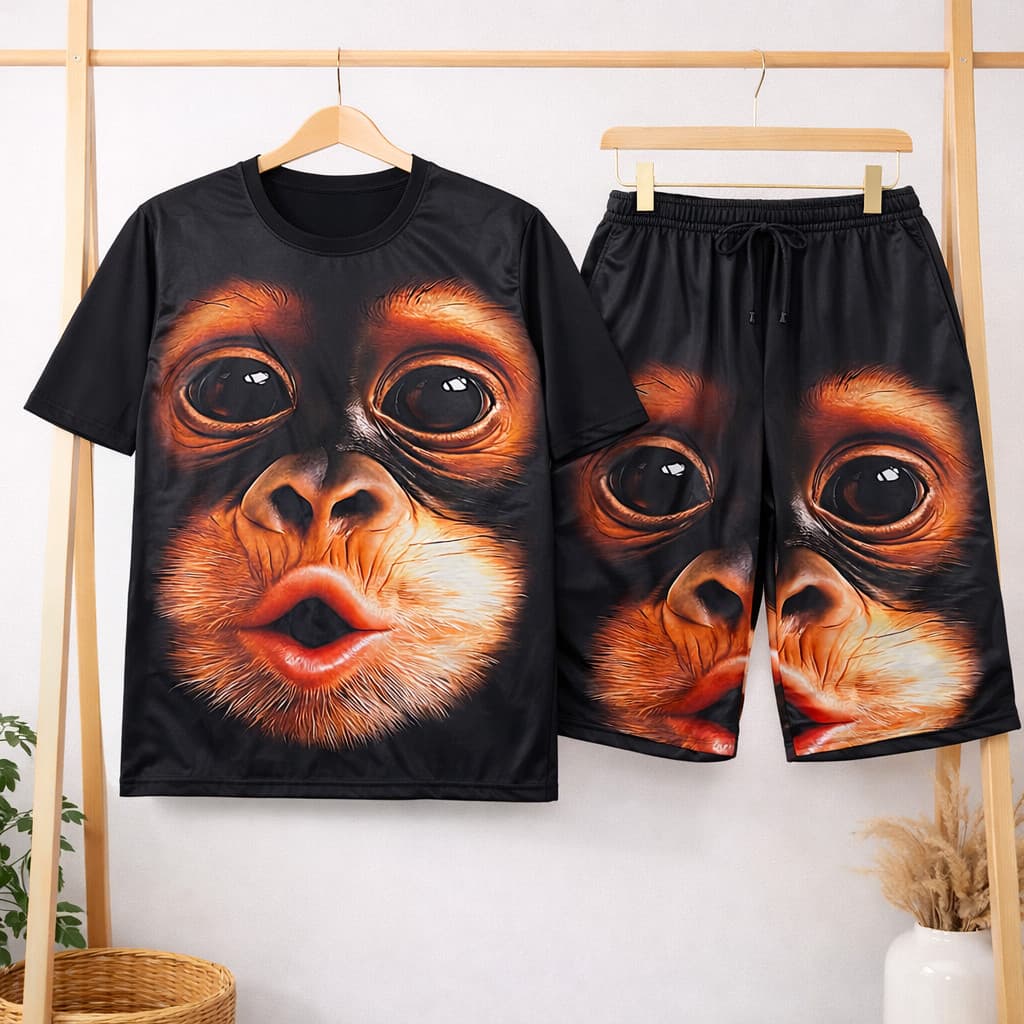 Tamanho Grande Legal Impressão 3D t Camisa Masculina Elástica Unisex Elegante Engraçado Alta Atração Conjuntos De Roupas