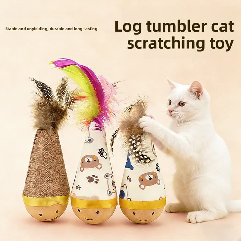 Brinquedo para gato: bastão de madeira com pena, brinquedo interativo para gato, alivia o tédio e estimula a energia, br