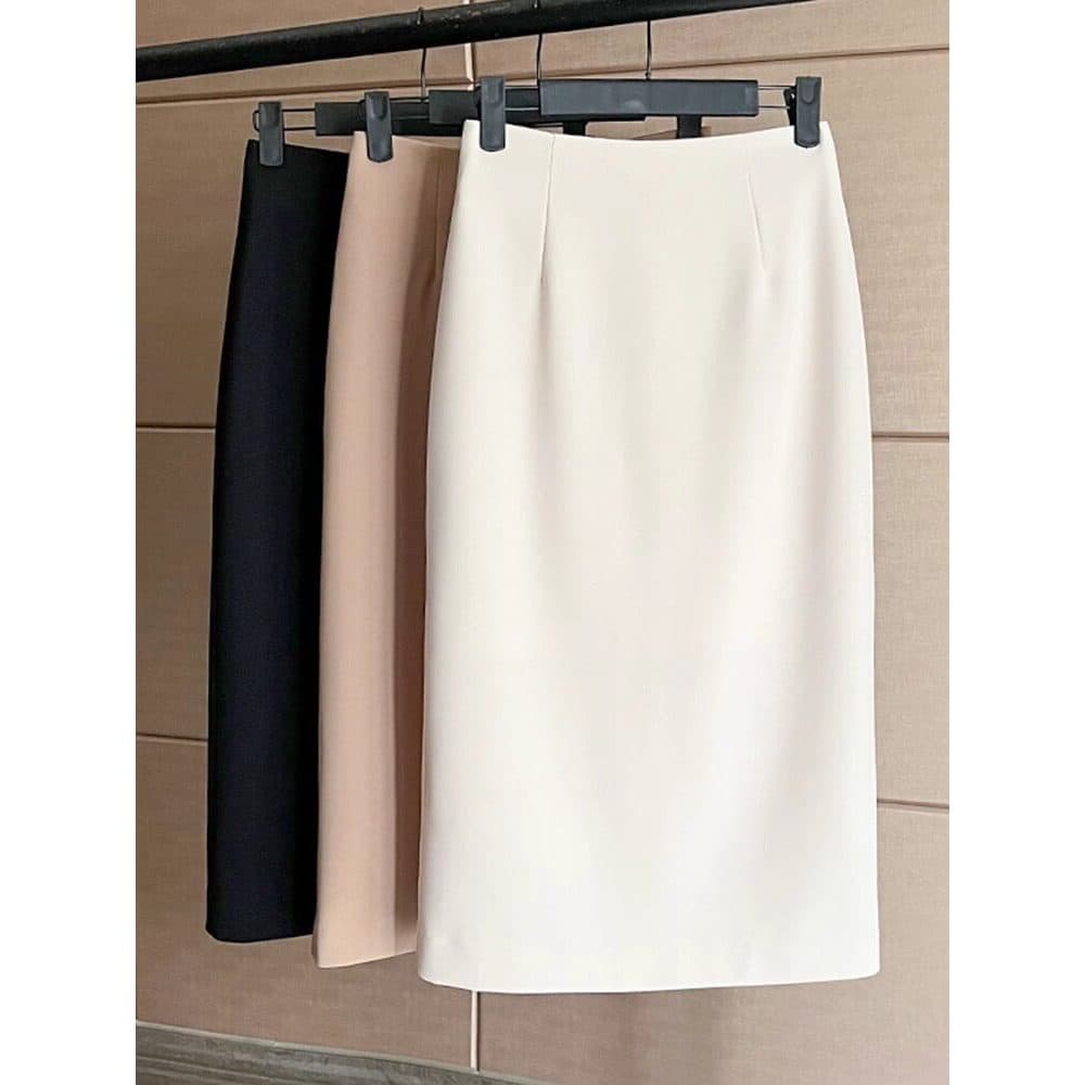 Saia dividida feminina verão 2026 novo estilo fino cintura alta profissional a linha Hip-embalado terno de comprimento m