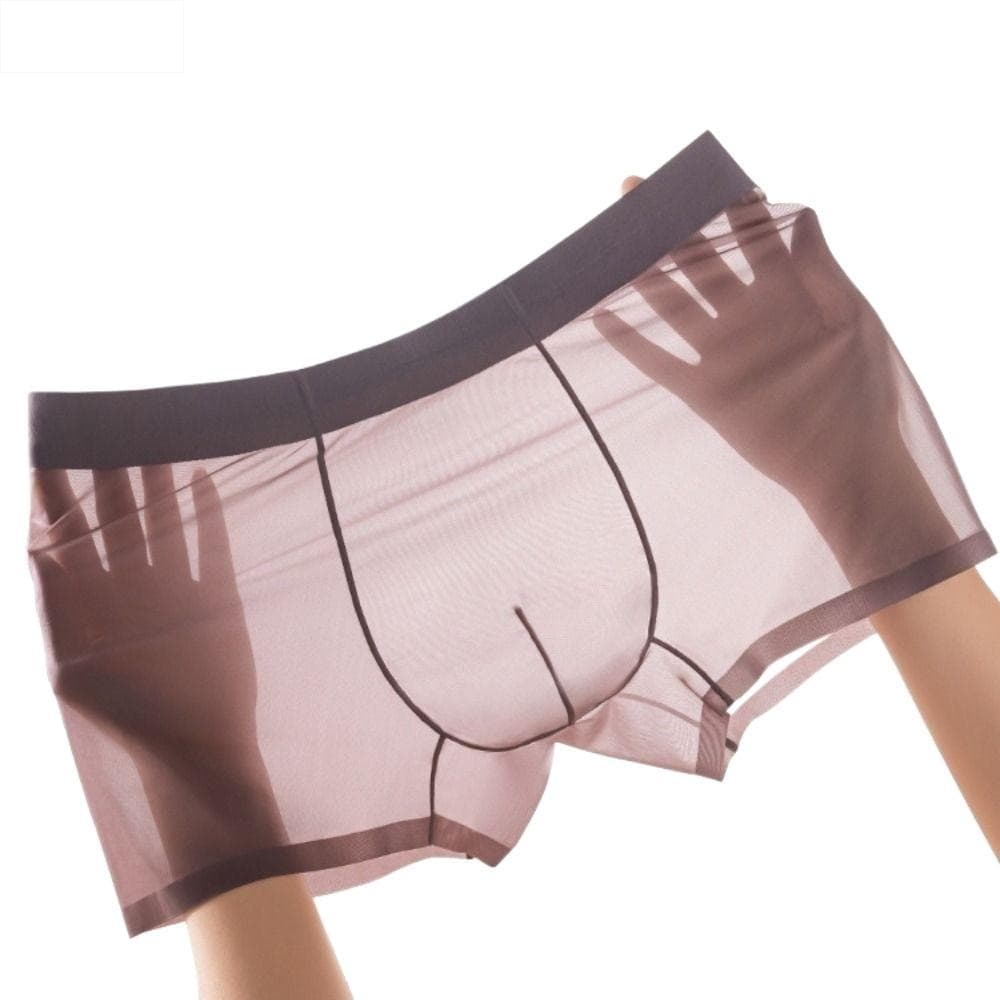 Cueca Transparente , Boxer Masculina Fina De Malha De Secagem Rápida Sem Costura 20D Para Homens