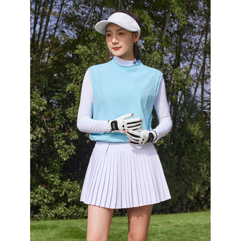 Colete feminino de golfe de verão, colete fino, camisa de fundo, roupas de golfe femininas, terno superior, roupas femin