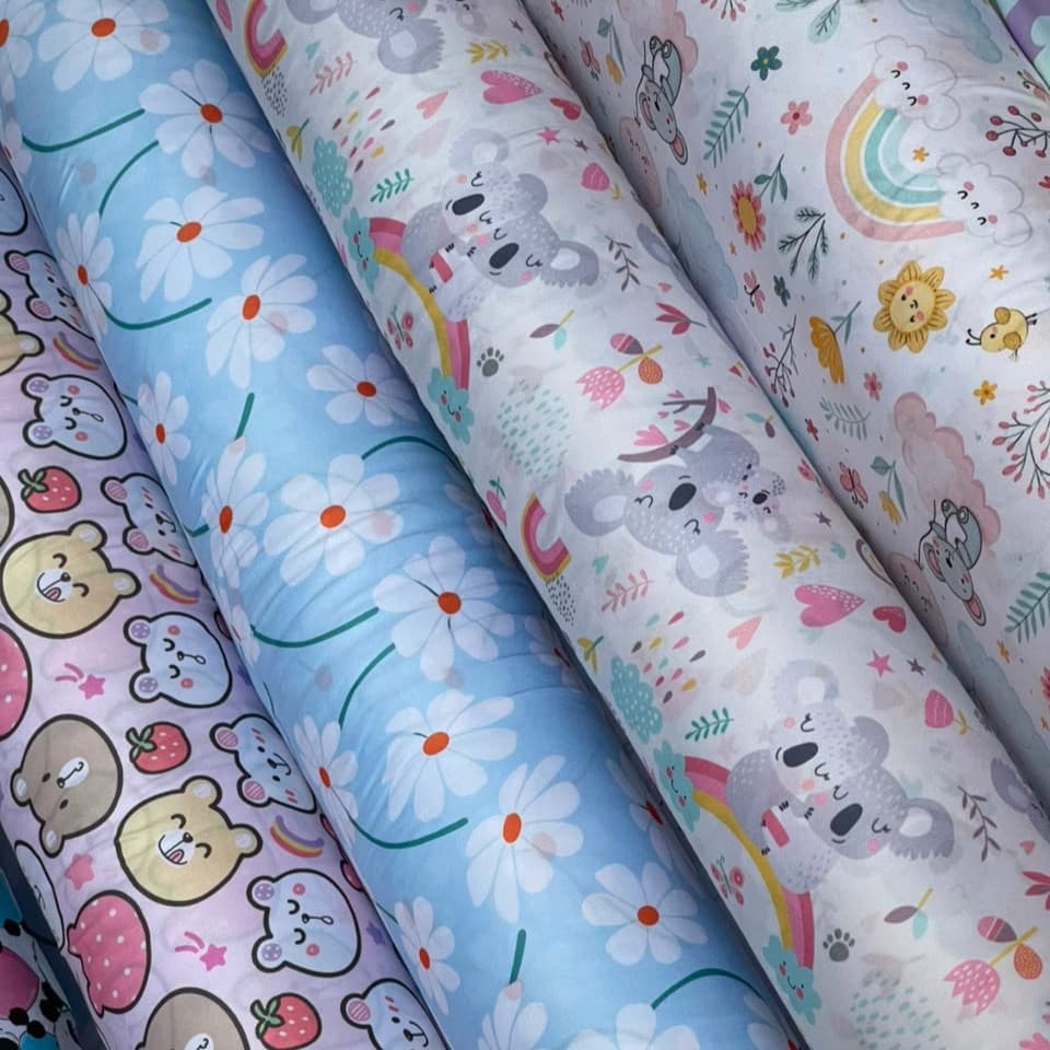 Malha Sued / Suede Digital  Estampada  Gramatura 1.60 Pijama Adulto e infantil,Vestidos, conjuntos.