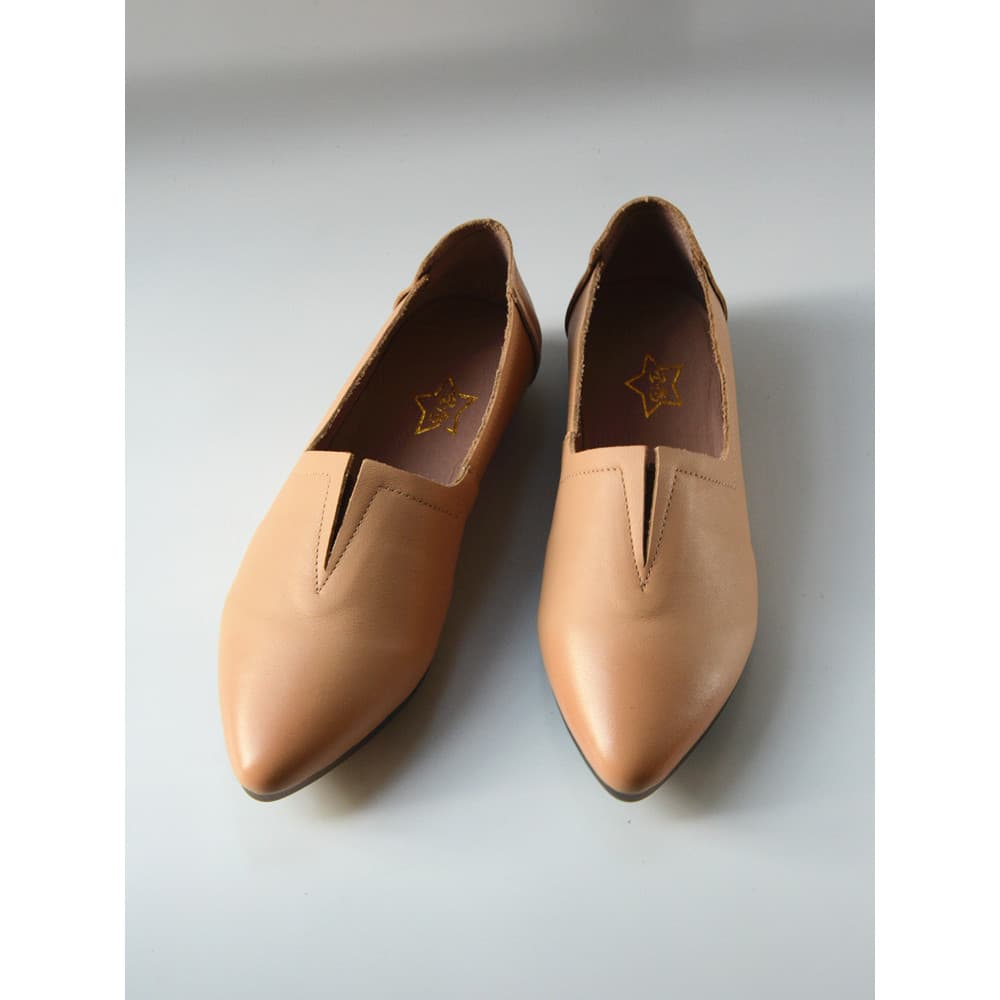Sapatos de couro genuíno de salto baixo da moda de couro deslizamento Casual estilo ocidental estilo europeu americano s
