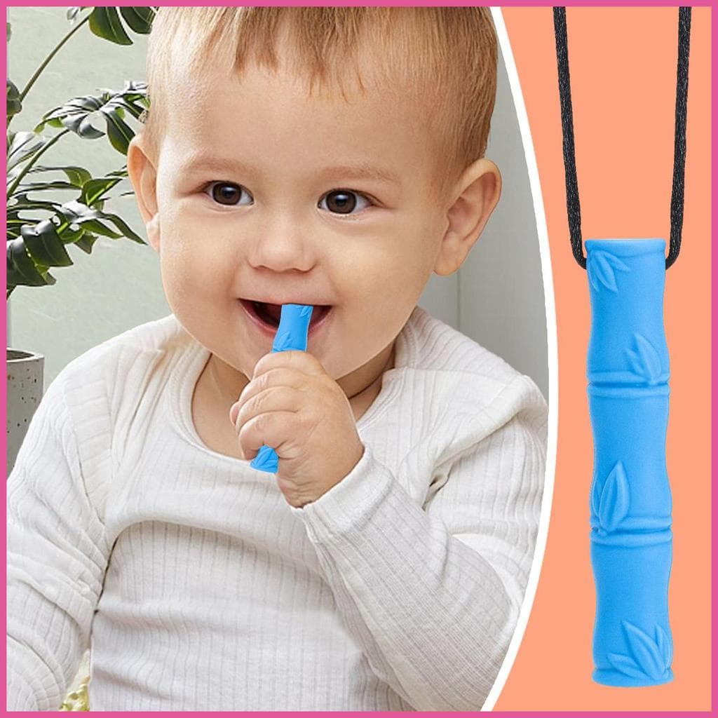 Colar Mastigável Sensorial Portátil De Qualidade Alimentar Silicone Mastigar Dentição Brinquedos Chupetas Do Bebê Morded