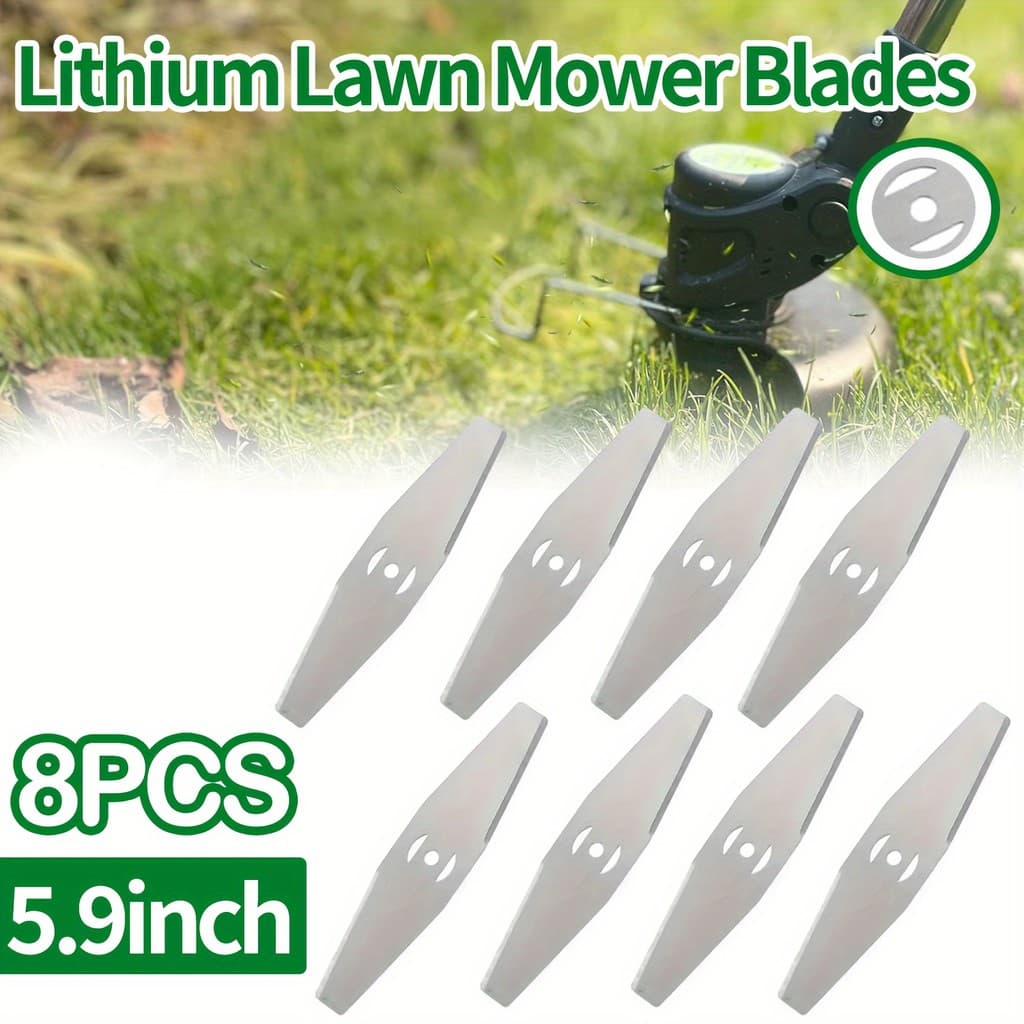 8 peças de lâminas de cortador de grama com bateria de lítio de 150 mm / 5.9 polegadas - lâmina de serra de metal duráve