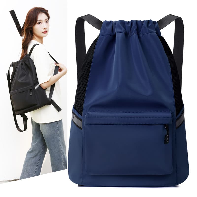 2025 novo estilo mochila com cordão das mulheres dos homens esportes Fitness mochila grande capacidade saco de viagem sa