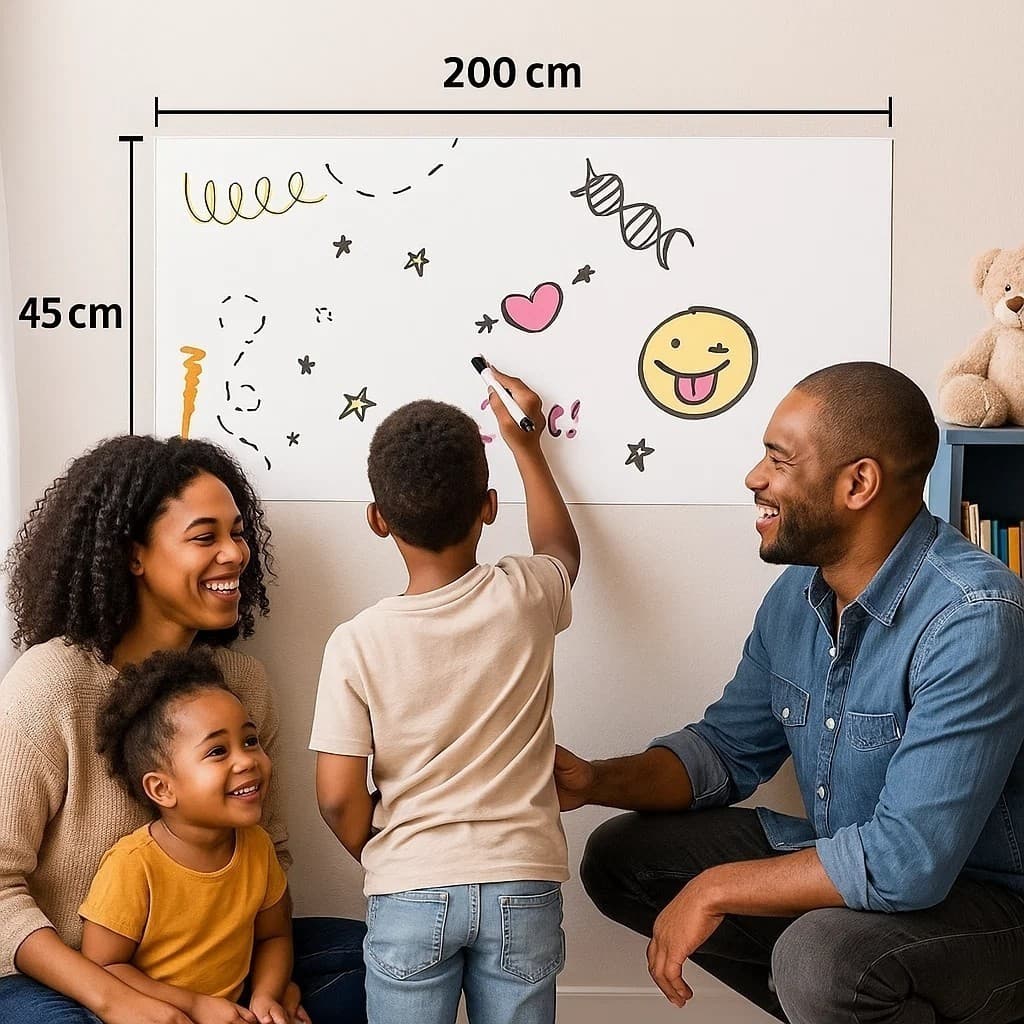 Papel Parede Adesivo Quadro Branco Pinta Desenha Escrever Artes Molduras Caneta Marcador