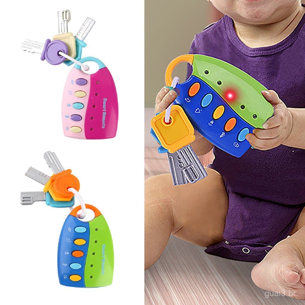 Novo Modelo de Trava Antifurto para Carro, Chave de Controle Remoto Infantil e Chaves Musicais Educativas para Crianças,