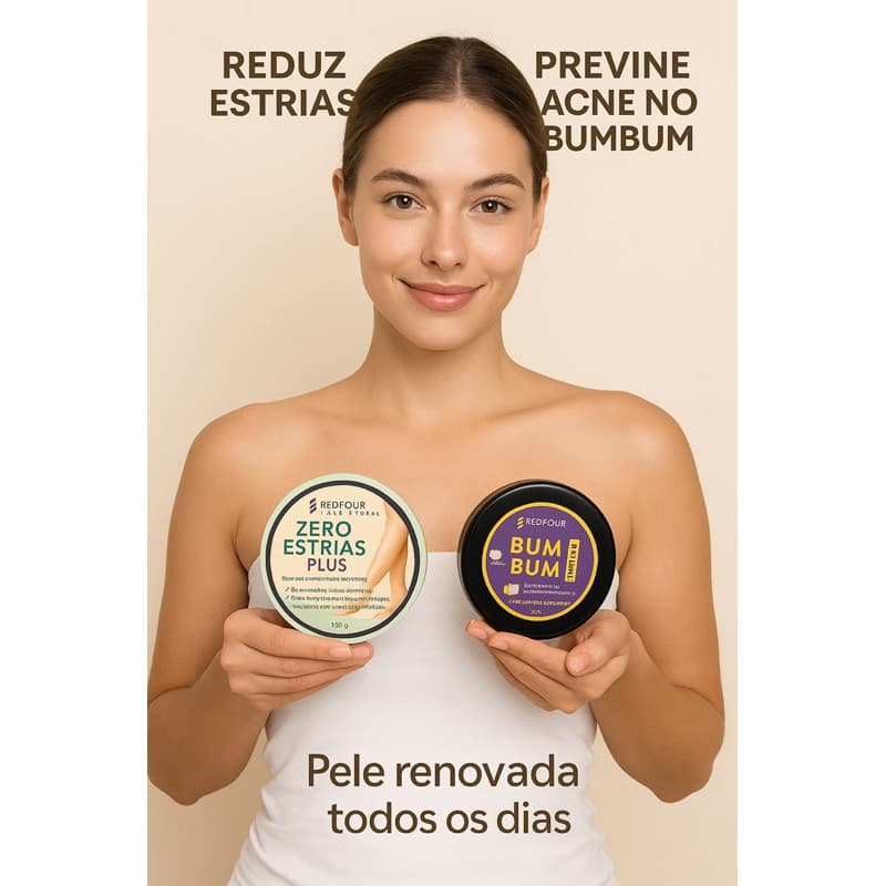 COMBO 2 PRODUTOS  PELE PERFEITA ZERO ESTRIAS PLUS + BUMBUM PERFEITO 150g