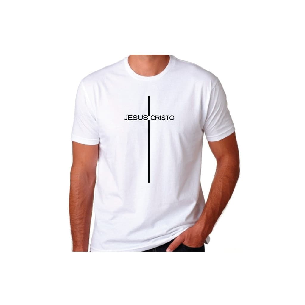 Camiseta Básica 100%algodão cruz jesus cristo