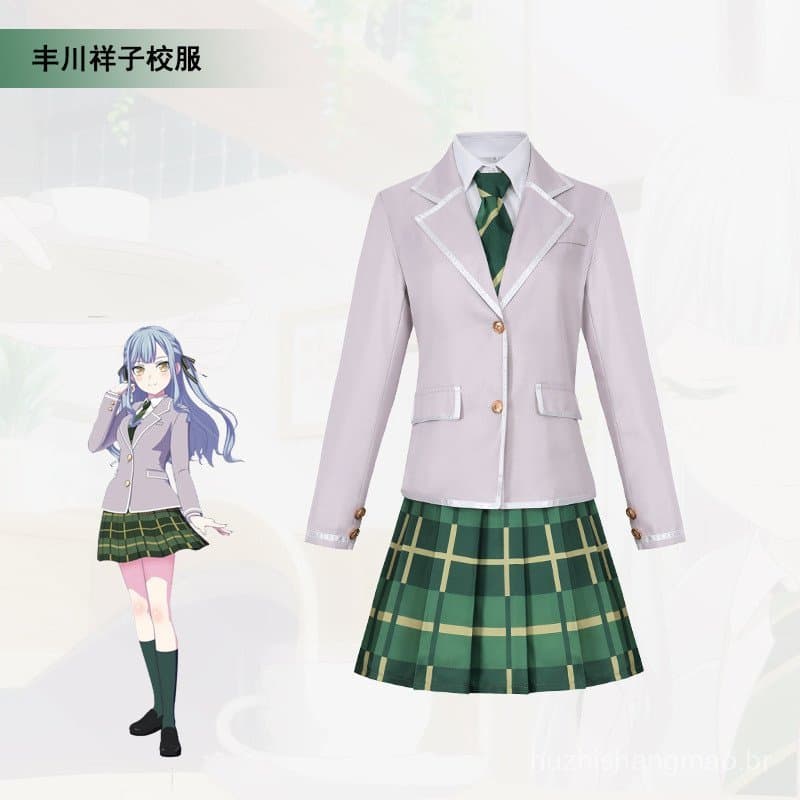 Cosplay BanG Dream Sakiko Togawa Saia Curta Roupa de Personagem de Anime Fantasia para Festa, Exposição de Quadrinhos e