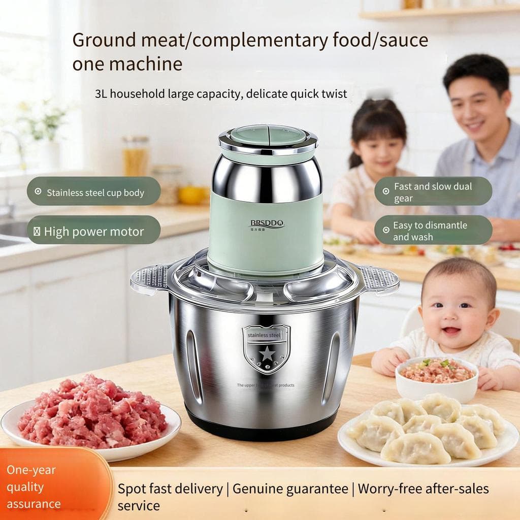 Novo estilo moedor de carne doméstico bolinho recheio de aço inoxidável elétrico multifuncional utensílios de cozinha ca
