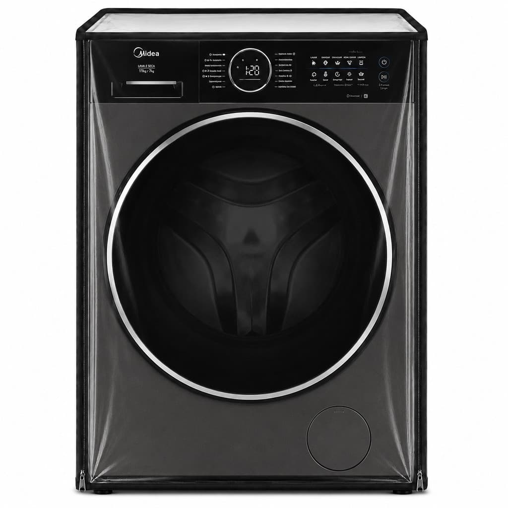 Capa Para Lava Seca Midea 11Kg/7Kg MF210D110WB Pvc Cristal