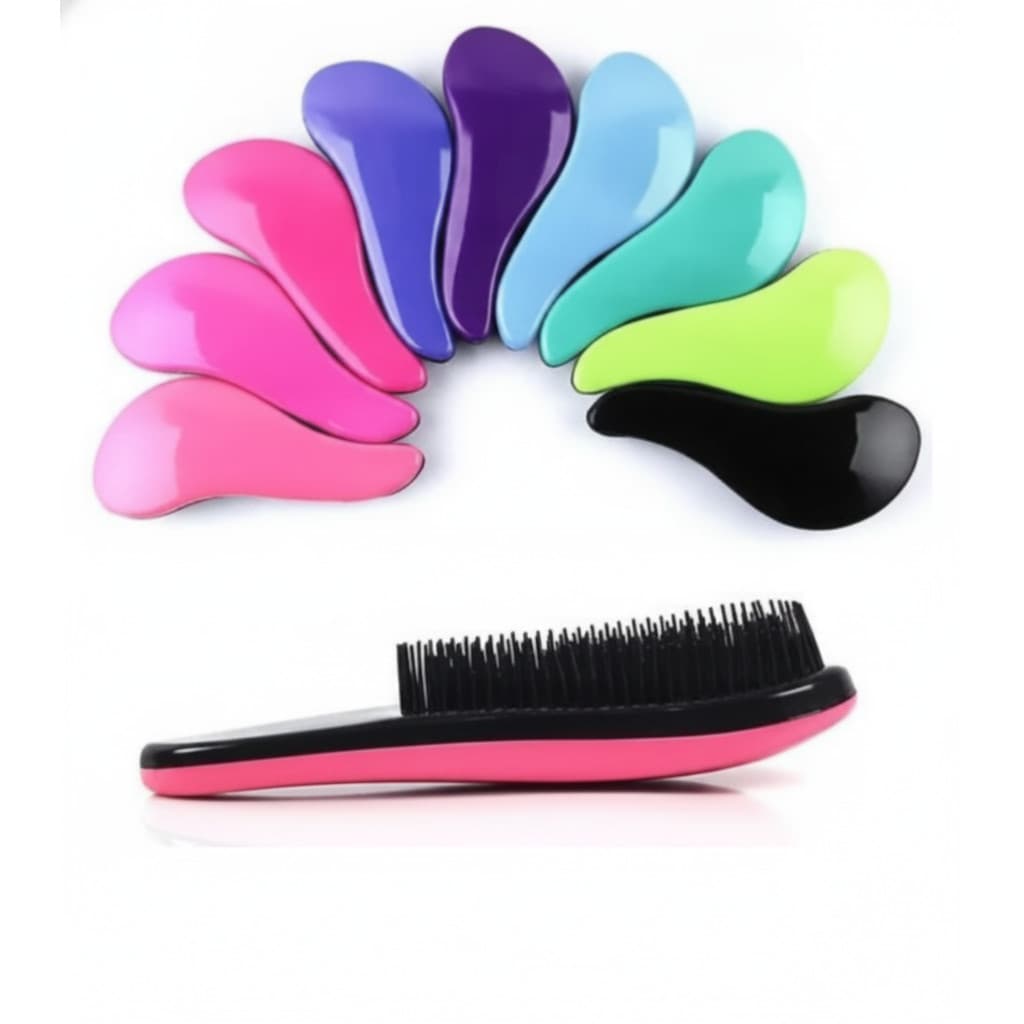 Kit 10 Escovas Mágicas Desembaraçadoras Cabelo Antifrizz Cores Sortidas