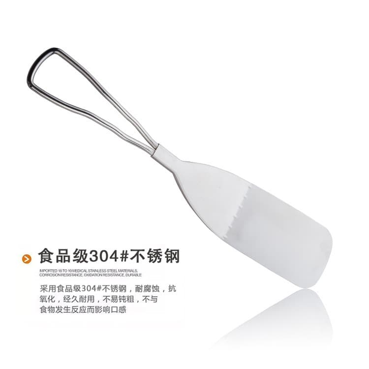Nova espátula pequena de aço inoxidável 304 do fabricante para cozinhar, utensílios de cozinha domésticos, mini espátula