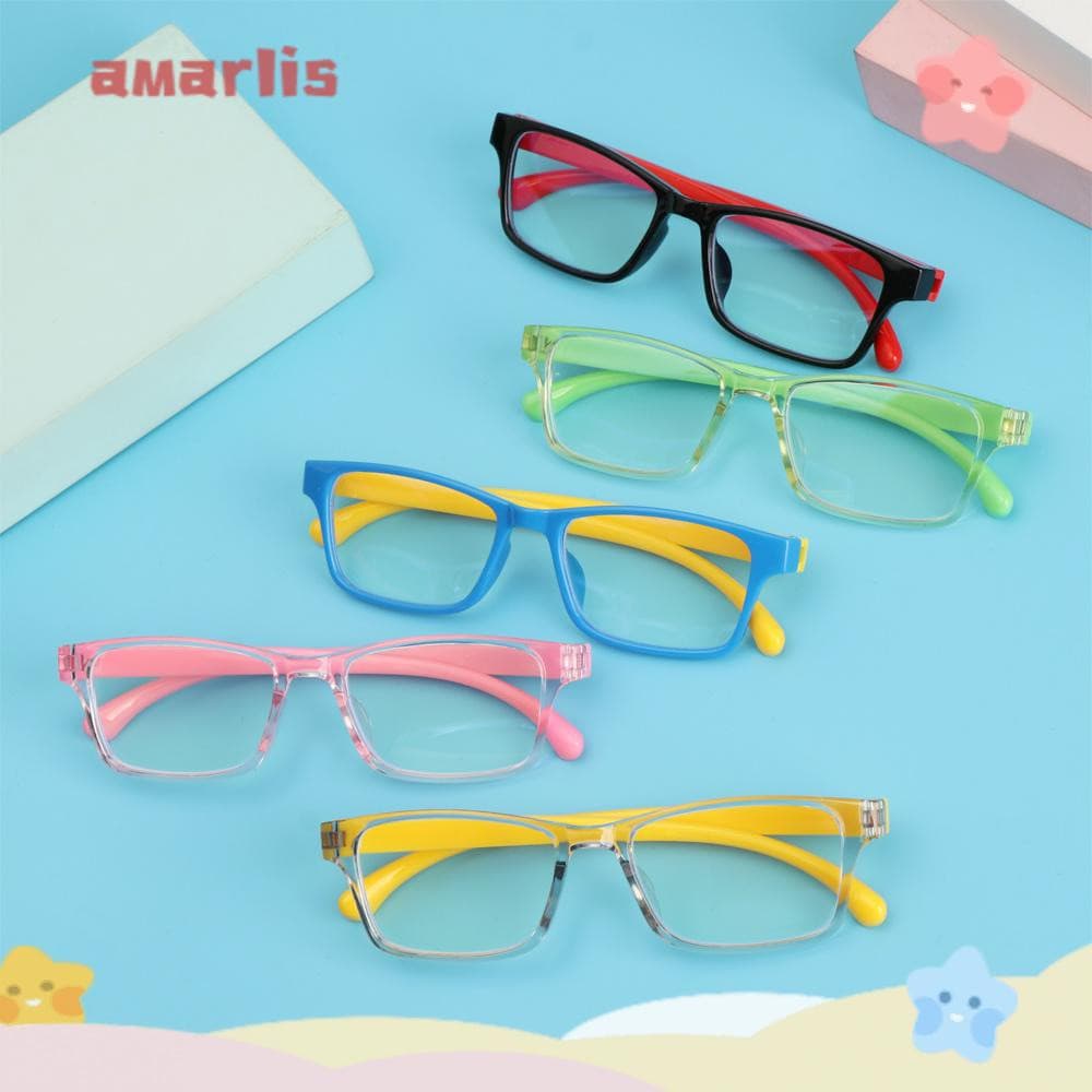 Amarlis Óculos Infantil Masculino / Feminino Ultra Leve Visão Anti Raios Azuis Com Armação Flexível