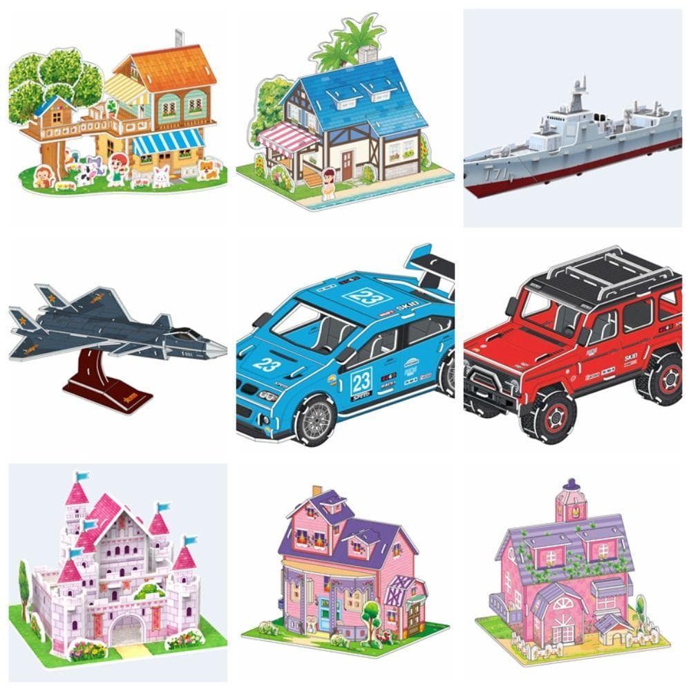 Modelo De Montagem De Avião Castelo 3d ALTOZEN , Quebra-Cabeças 3d De Construção , Brinquedos Infantis De EVA De