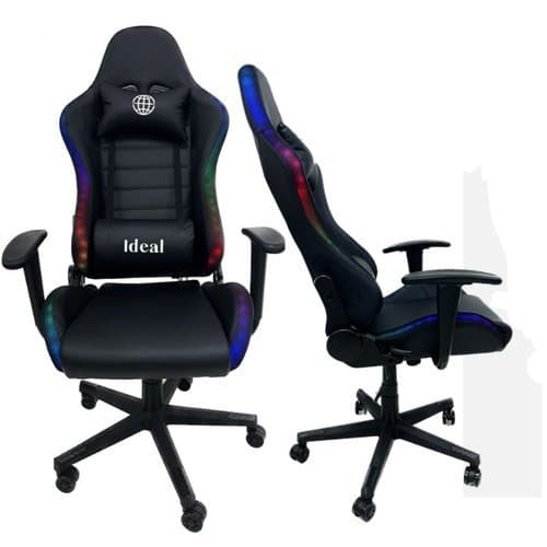 Cadeira Gamer Ergonômica Giratória Confortável Iluminação Rgb Colorida