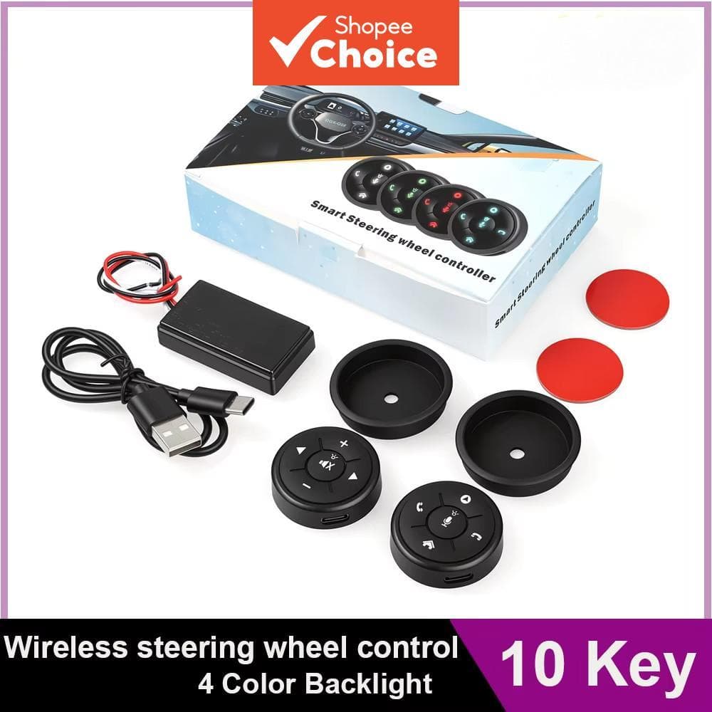 Volantes E Capas Sem Fio Bluetooth Botão Remoto Dez Teclas Controle Rádio Android