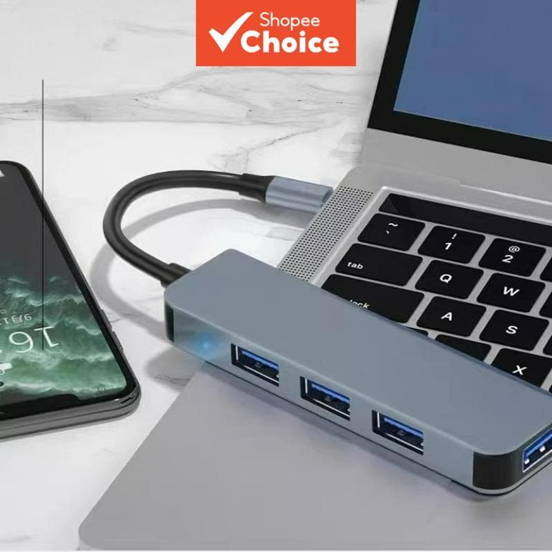 Adaptador De Hub USB-C De 4 Portas USB3.0 USB2.0 Divisor De Múltiplas Para Macbook Pro Lenovo Acessórios PC